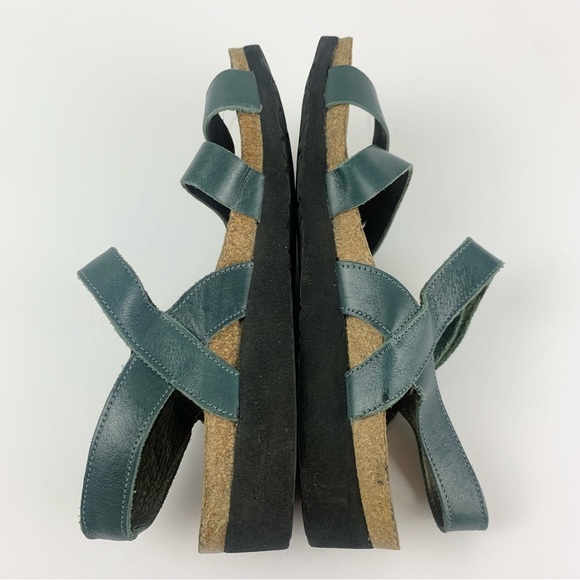 NAOT Kayla Navy Blue Leather Ankle Heel Strap Sandals 41 L10 - Picture 11 of 11